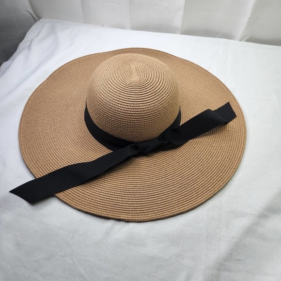 Furtalk Woman's Paper Straw Floppy Hat Size Medium - Picture 1 of 7